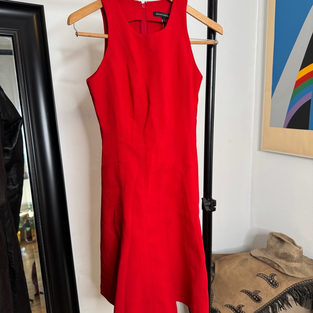 Banana Republic Vibrant Red Mini Dress